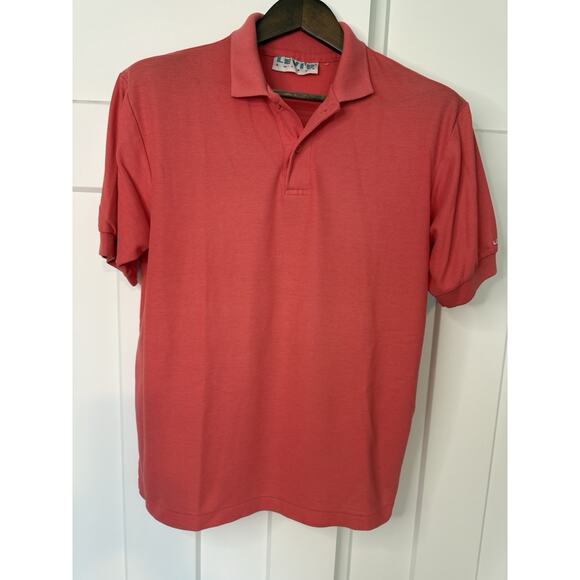 Levi's Other - Vintage Levi's Shirts Men's Polo Shirt S/M 1980s Coral Short Sleeve
